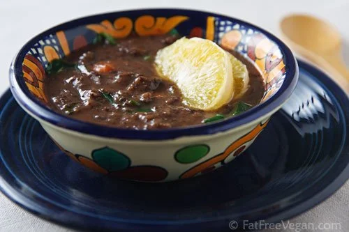 TROPICAL BLACK BEAN AND COLLARD GREEN SOUP