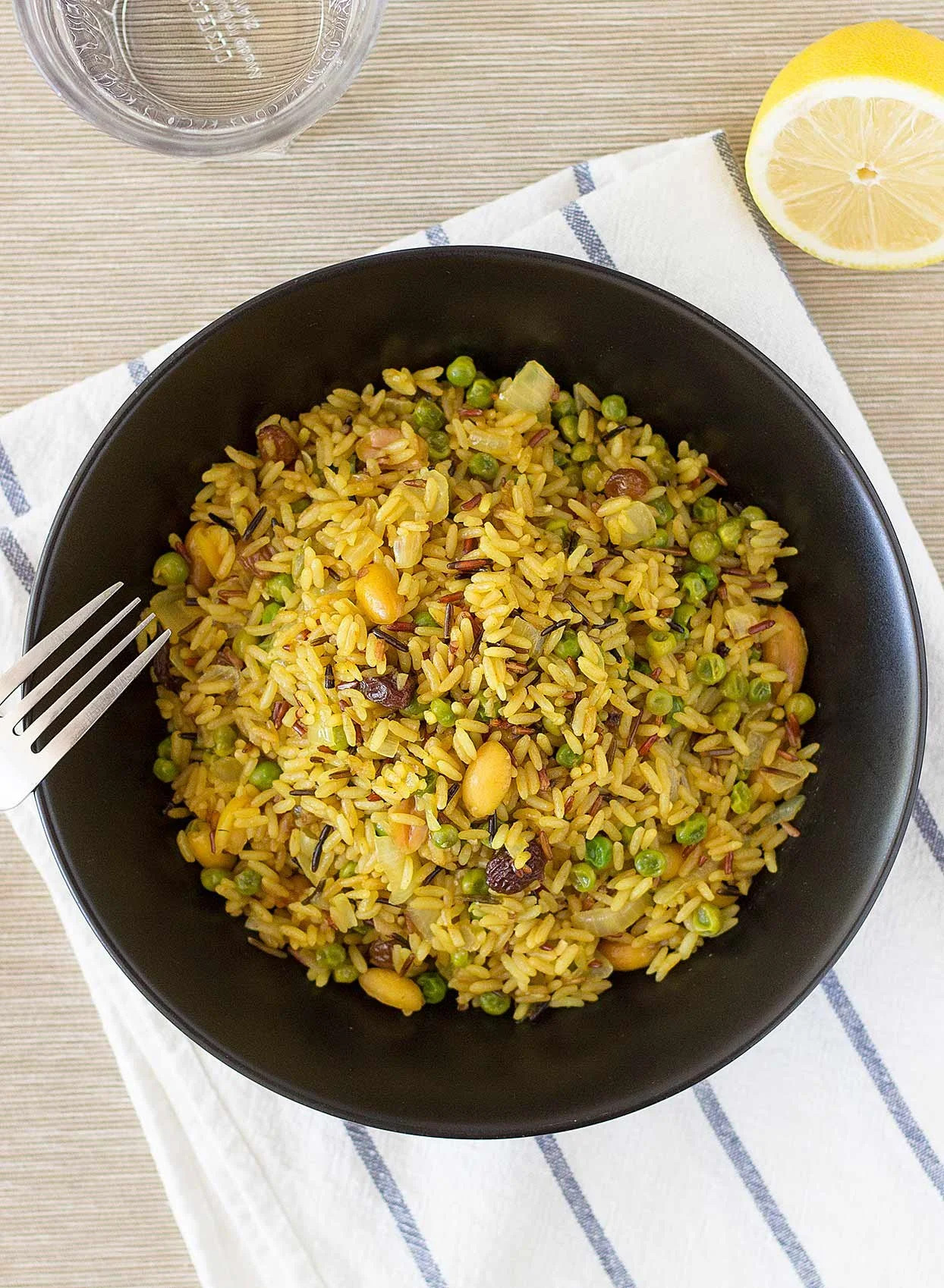 FLAVORFUL PEA PULAO WITH LEMON