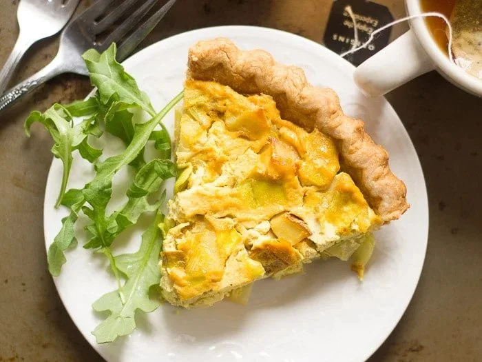 POTATO LEEK VEGAN QUICHE