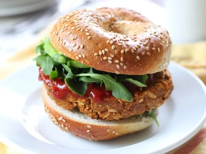 SMOKY APPLE SAGE CHICKPEA VEGGIE BURGERS (OR BREAKFAST SANDWICHES)