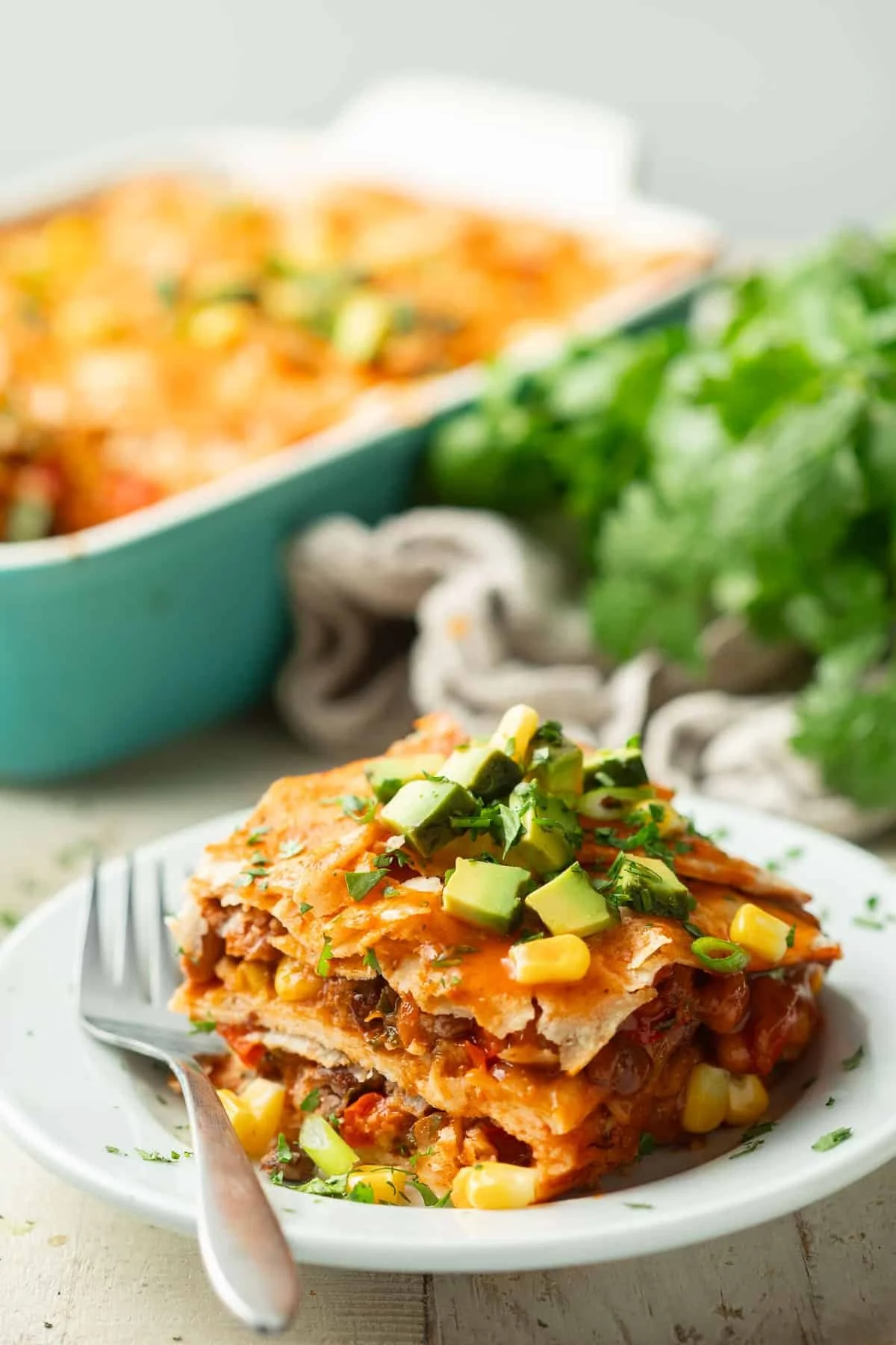 LOADED VEGAN ENCHILADA CASSEROLE
