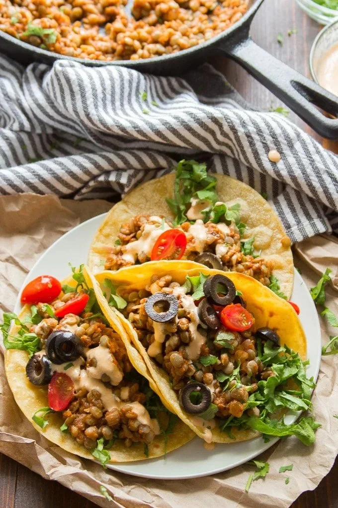 EASY LENTIL TACOS WITH CASHEW QUESO