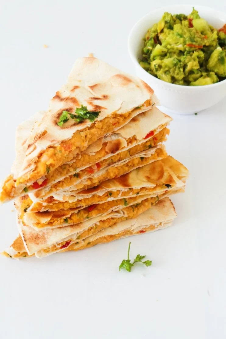 VEGAN CHICKPEA QUESADILLAS
