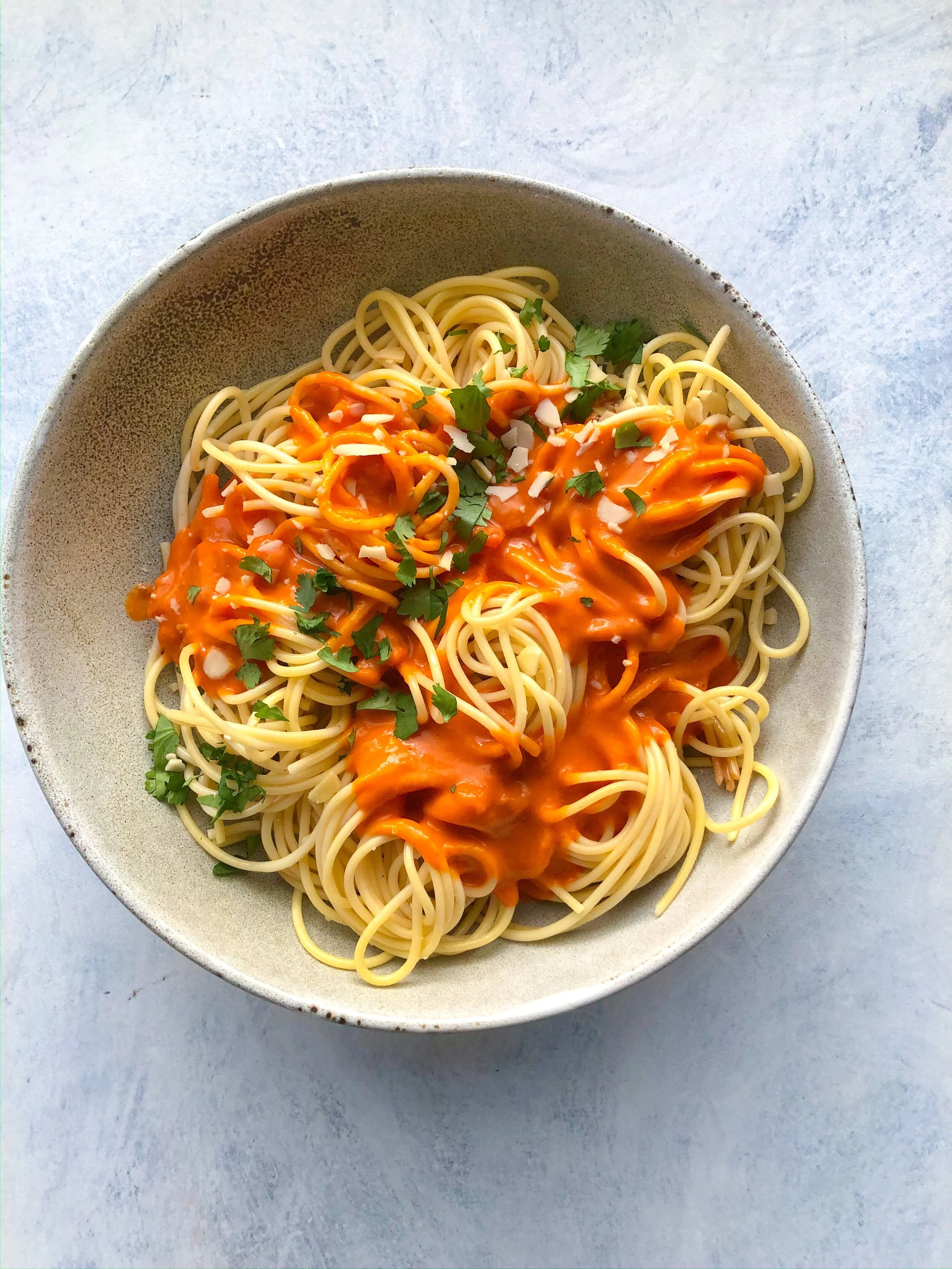 CREAMY RED PEPPER PROTEIN PASTA