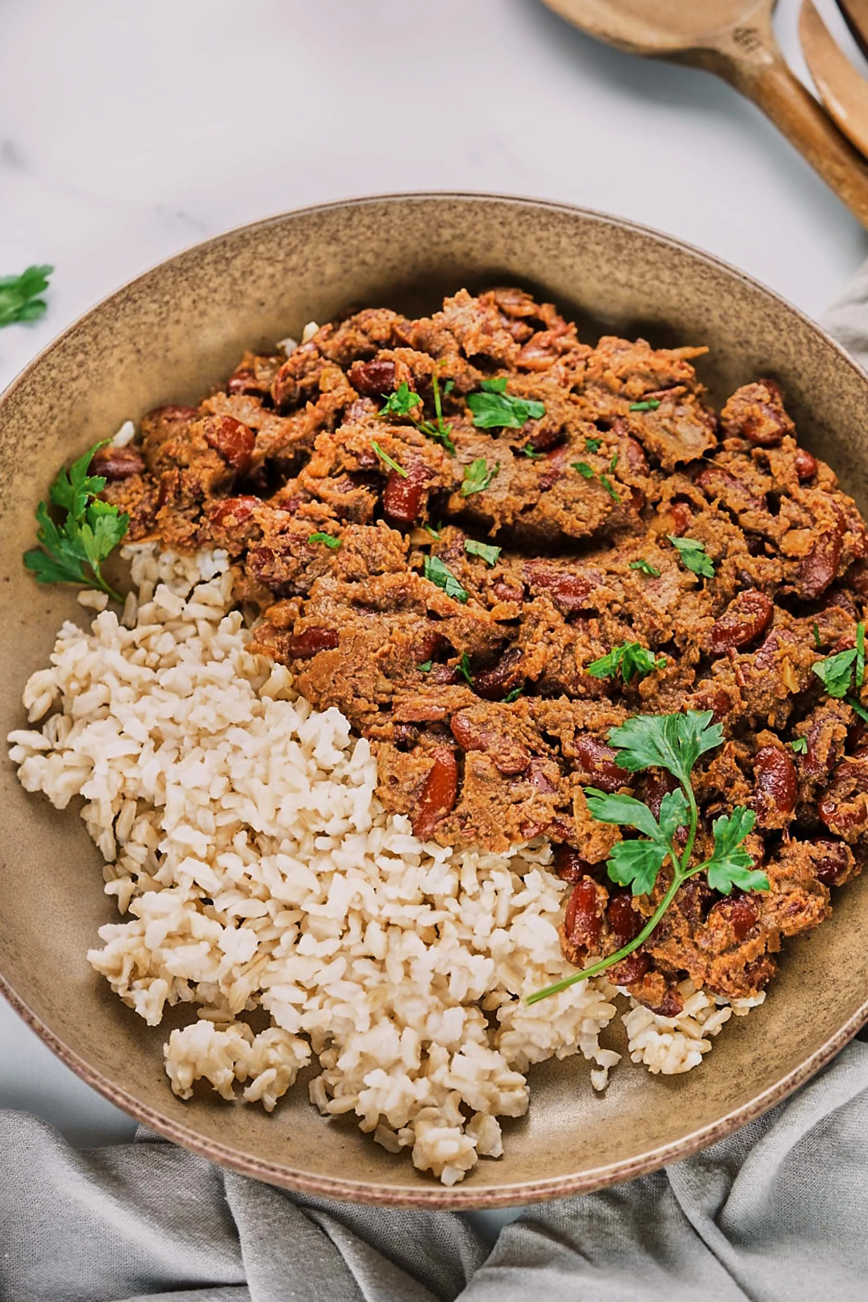 CAJUN STYLE VEGAN RED BEANS AND RICE