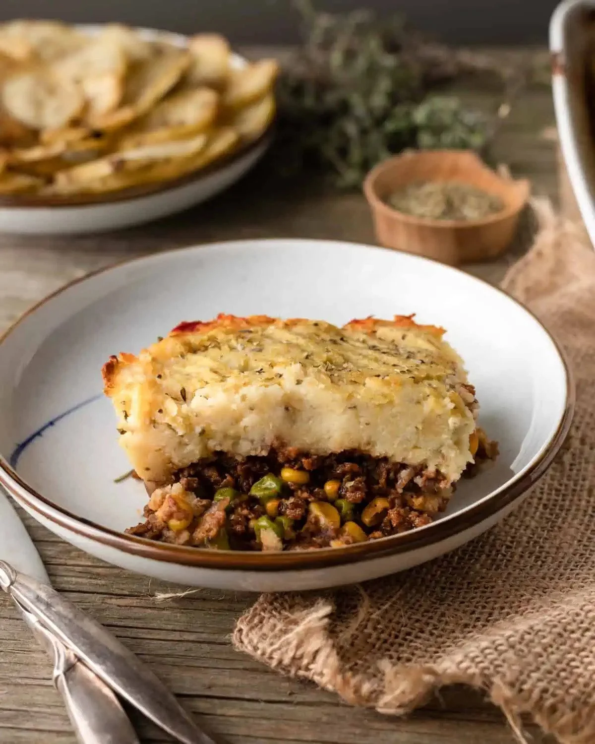 GLUTEN FREE SHEPHERDS PIE (LENTIL OPTION)