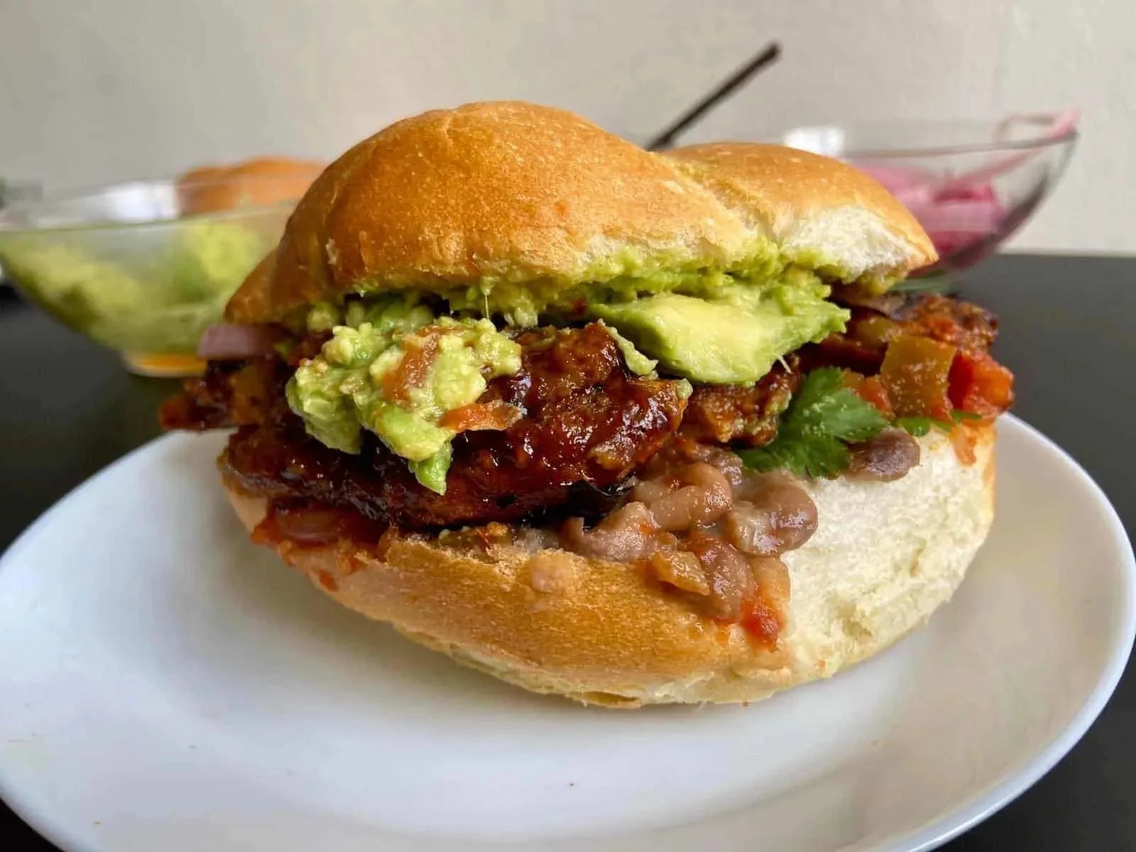 AMAZING VEGAN TORTAS WITH BBQ SEITAN RIBS