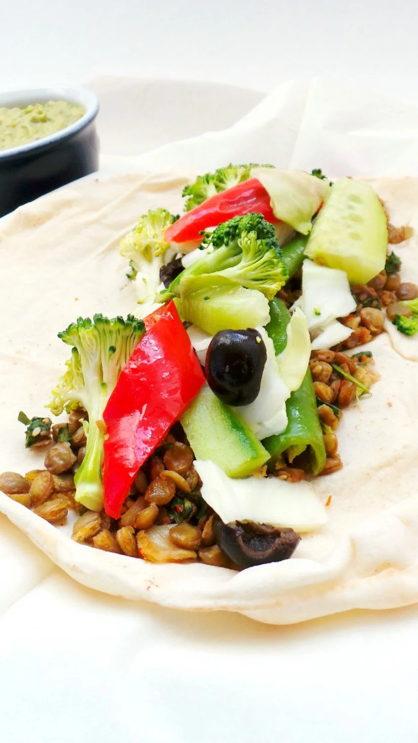 VEGAN LENTIL WRAP TACOS