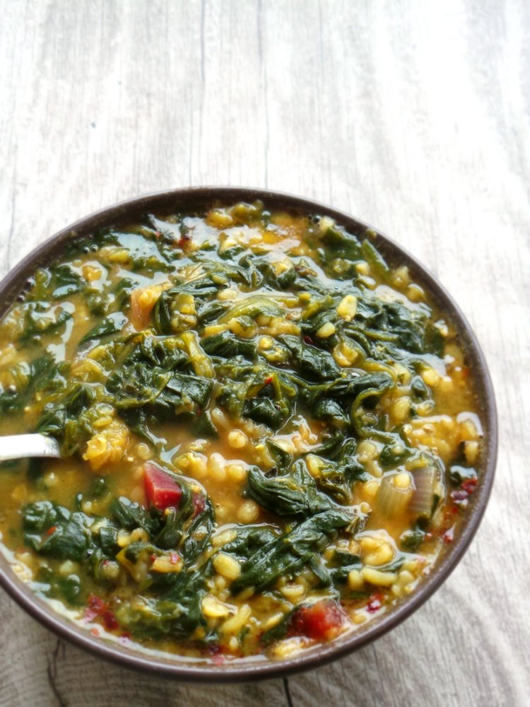 WARMING BULGAR, RED LENTIL SOUP AND SPINACH SOUP