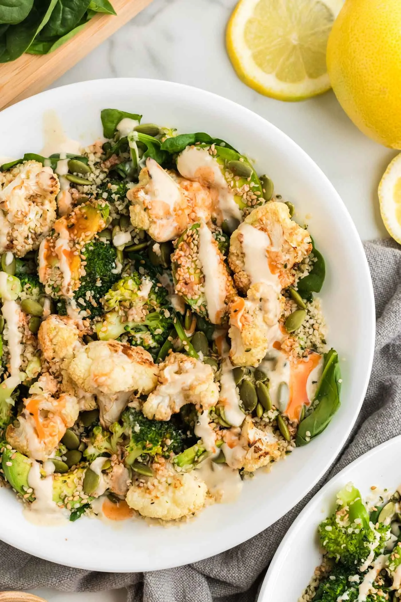 ROASTED CAULIFLOWER AND BROCCOLI SALAD