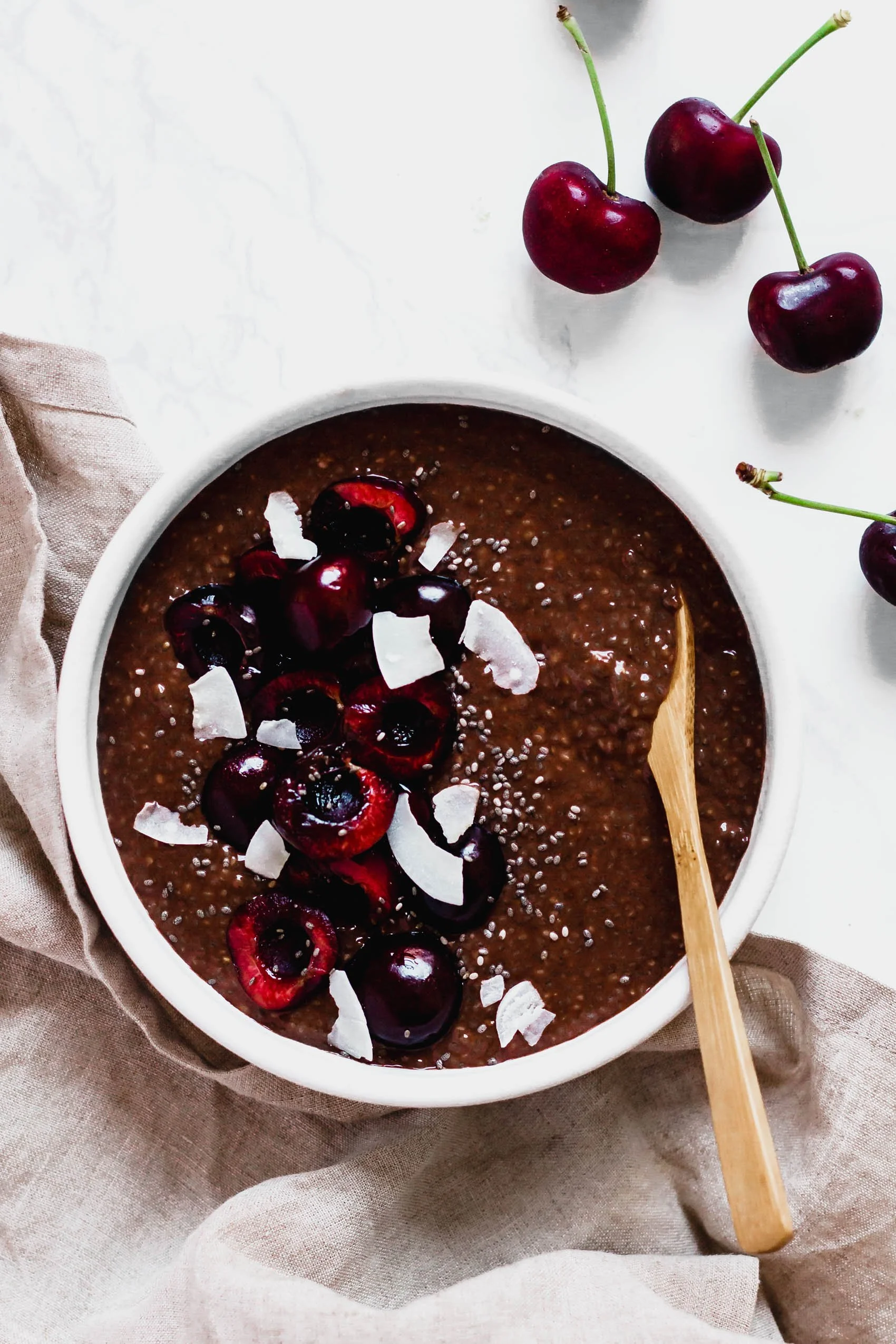 SWEET CHERRY CHOCOLATE CHIA PUDDING