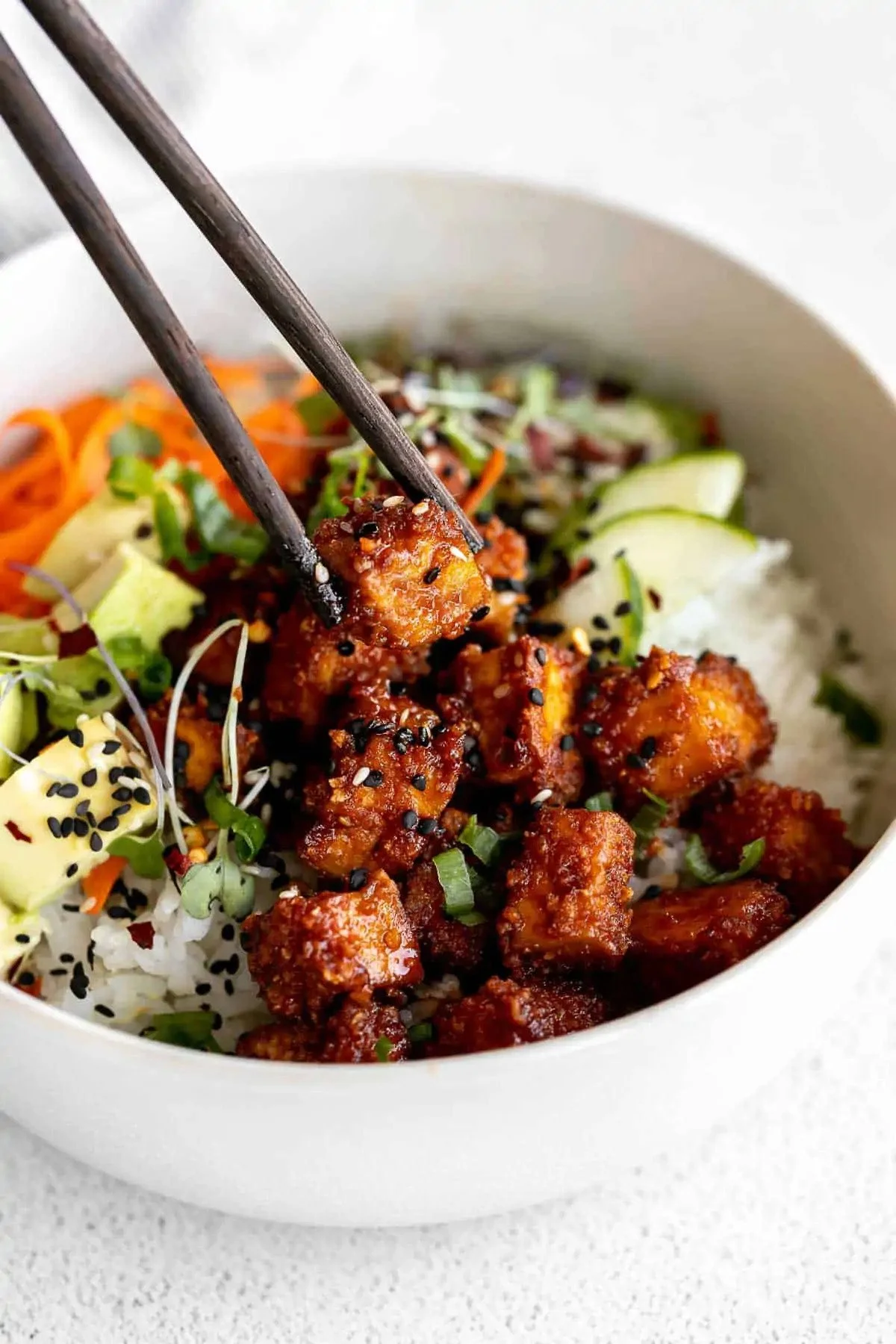 CRISPY GOCHUJANG KOREAN TOFU BOWL