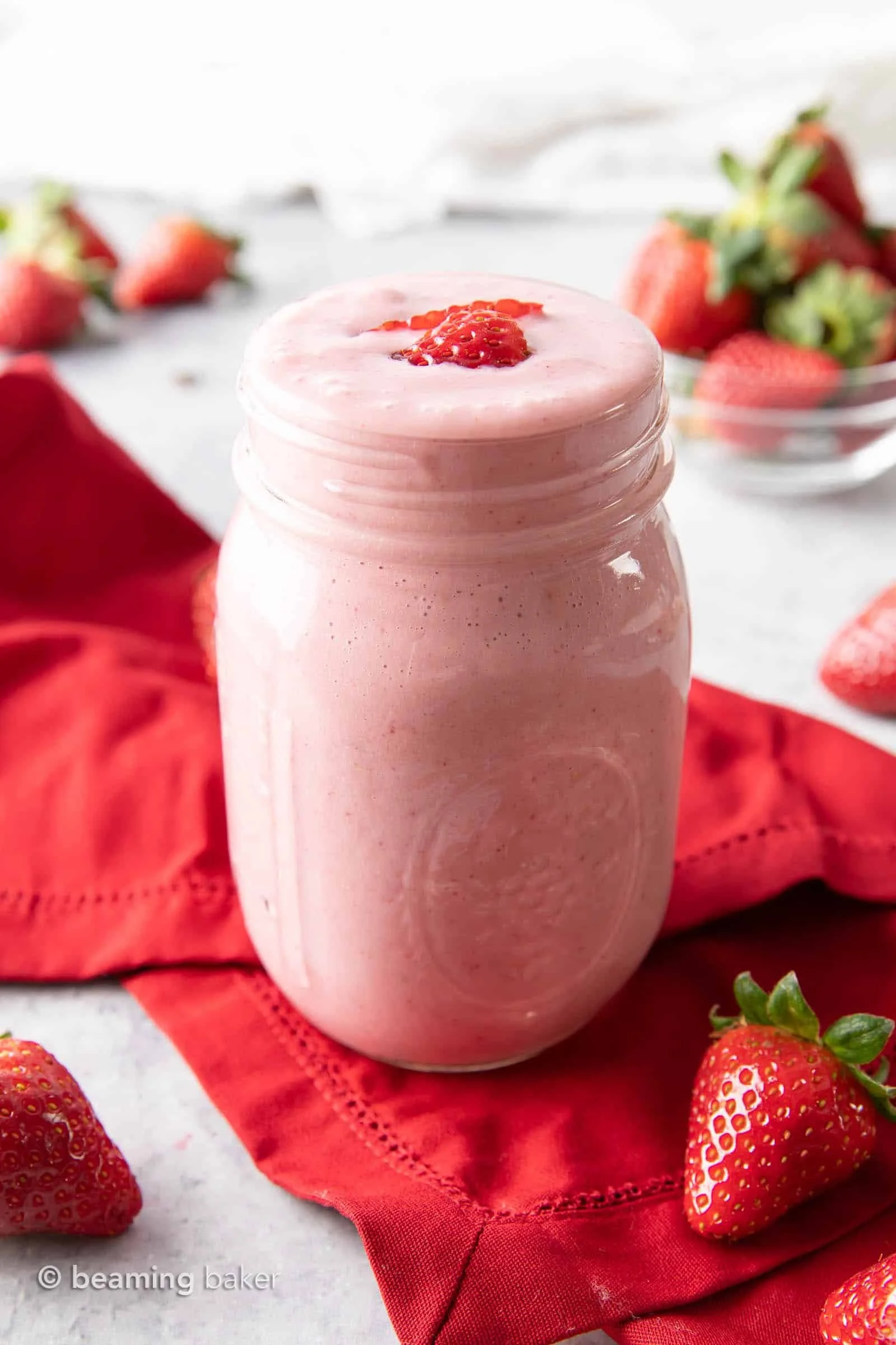 STRAWBERRY VEGAN PROTEIN SHAKE