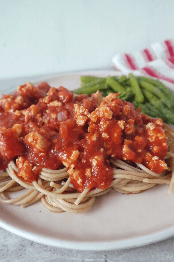 EASY VEGAN TOFU BOLOGNESE