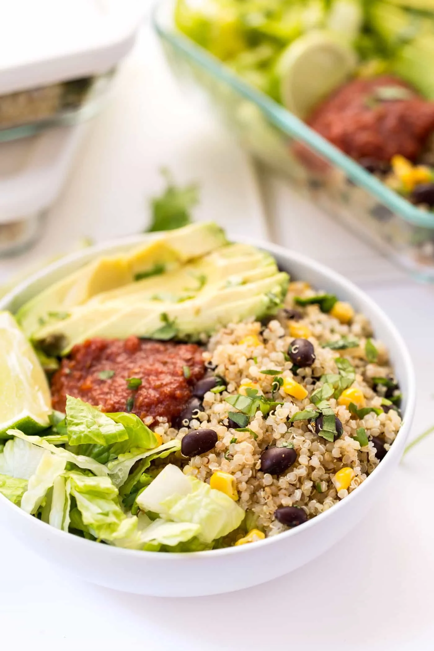 MEAL PREP VEGETARIAN QUINOA BURRITO BOWLS