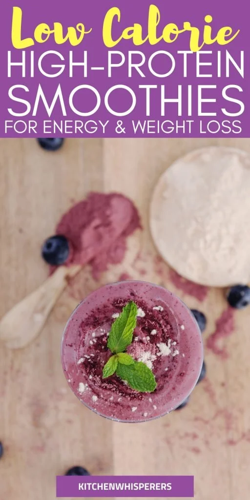 LOW CALORIE HIGH PROTEIN SMOOTHIE WITH BERRIES