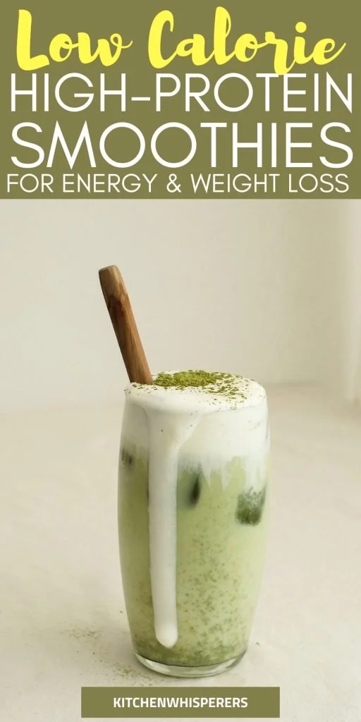 LOW CALORIE HIGH PROTEIN SMOOTHIE WITH MATCHA