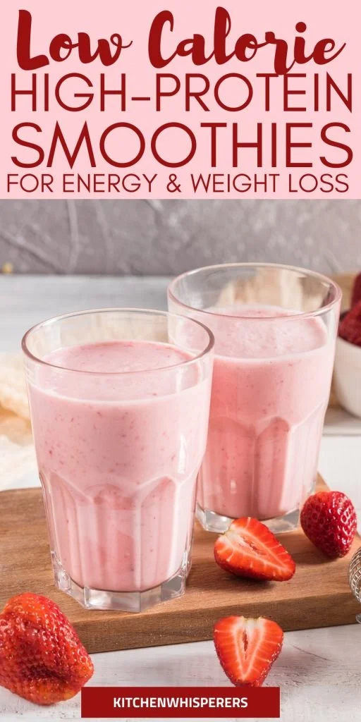 LOW CALORIE HIGH PROTEIN STRAWBERRY SMOOTHIE