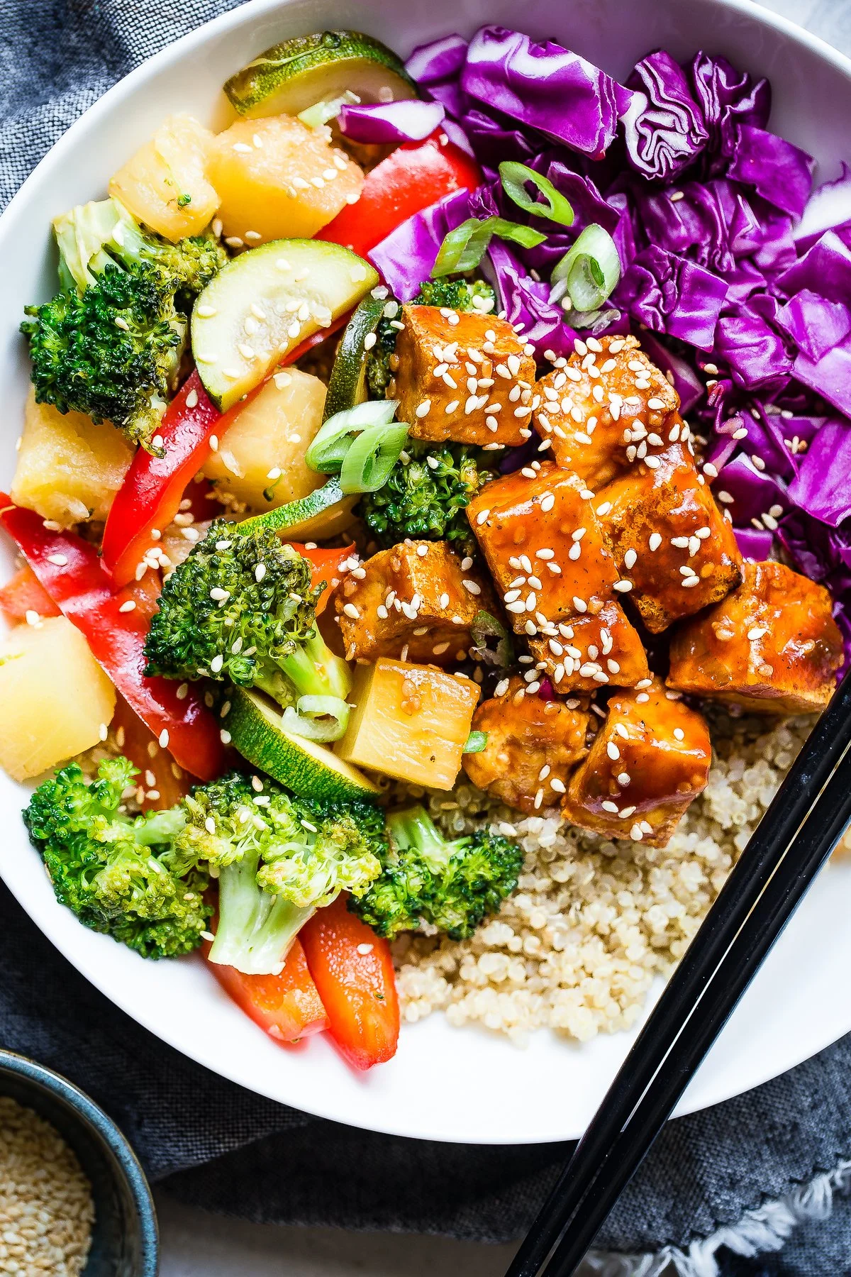 Korean Inspired: Korean Barbecue Tofu Meal Prep Bowls from Hello Veggie