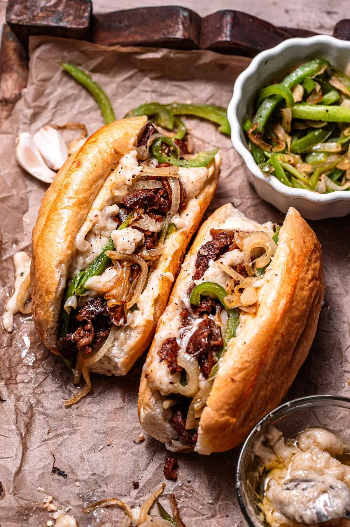 VEGAN PHILLY CHEESESTEAKS WITH SEITAN