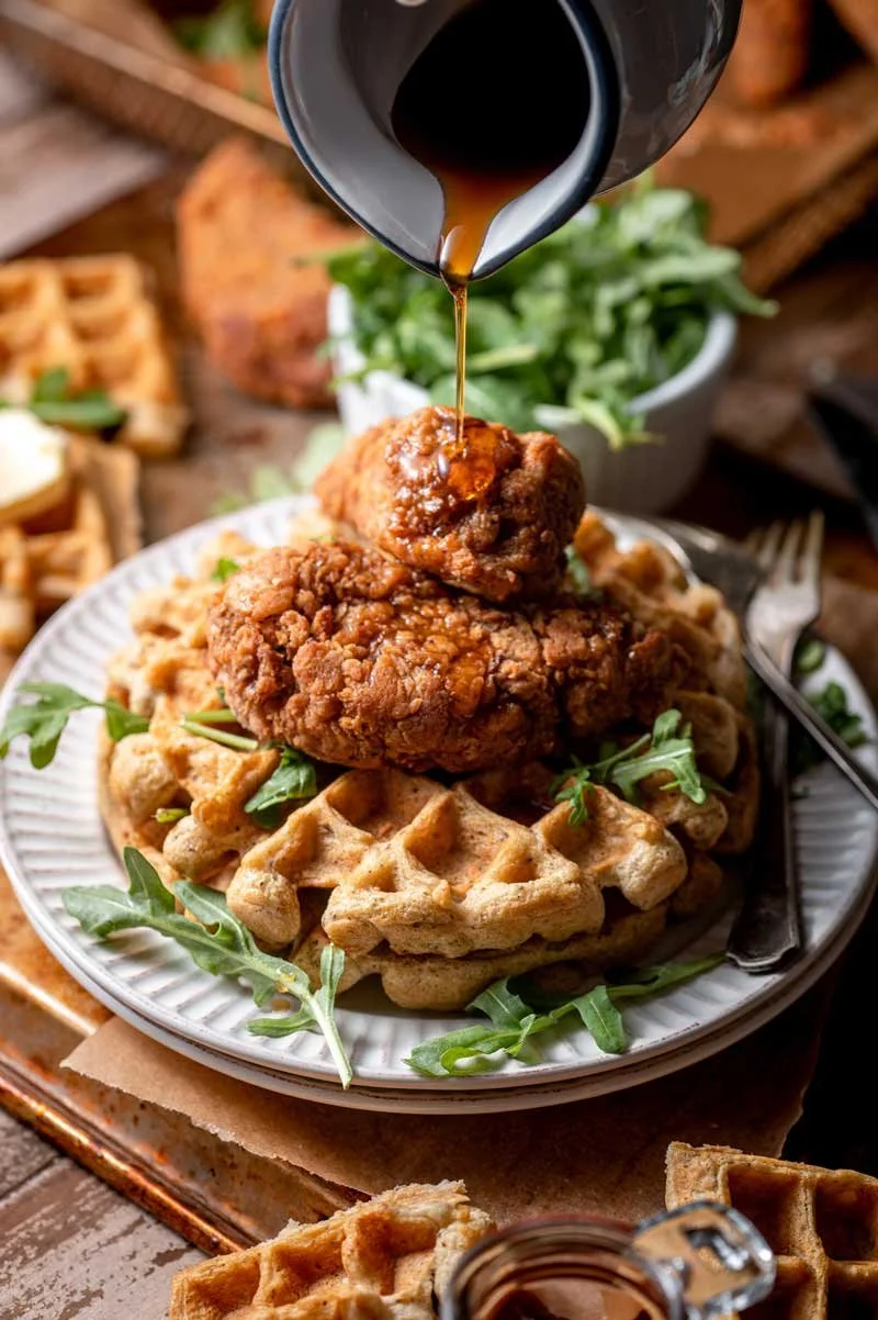 THE BEST VEGAN CHICKEN AND WAFFLES