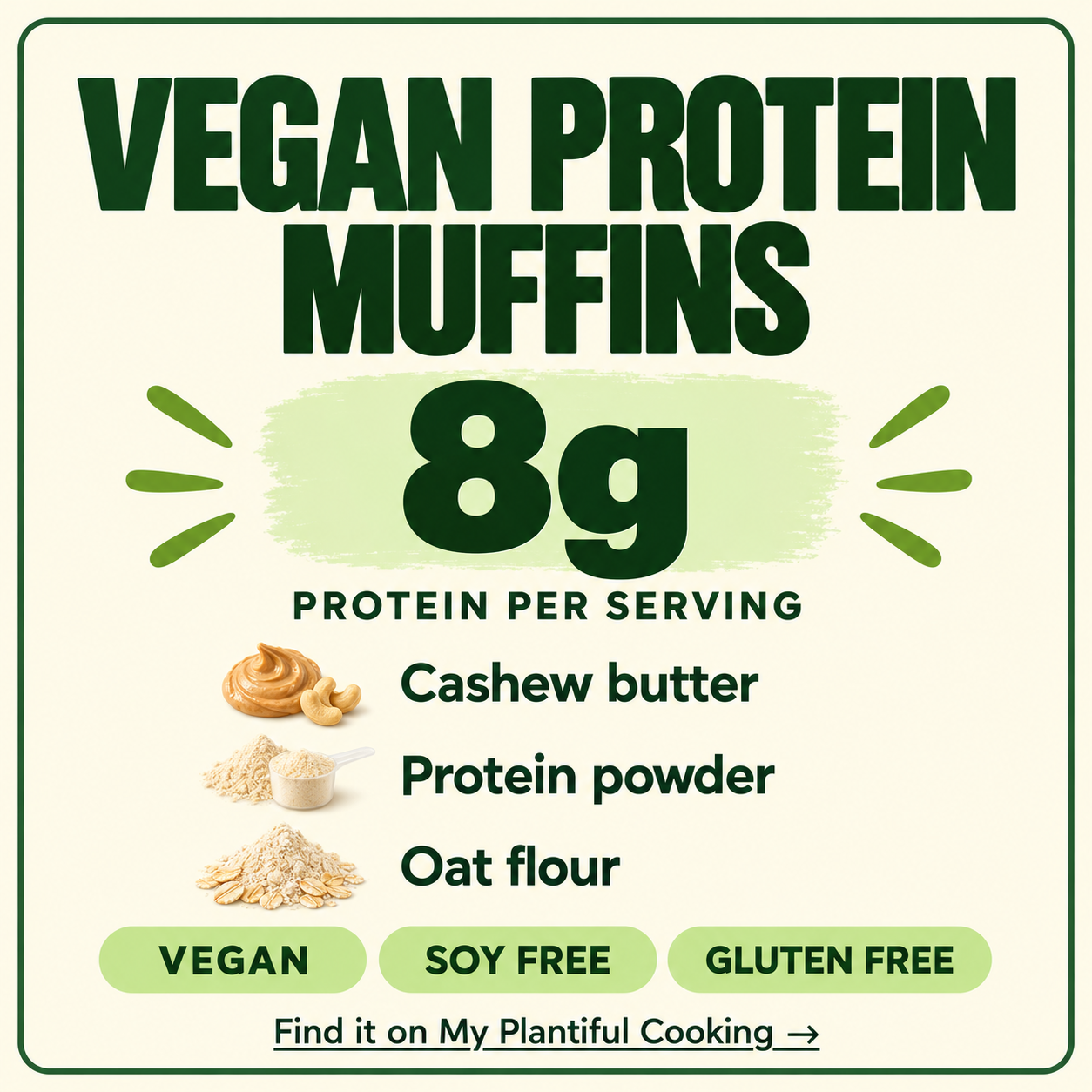 VEGAN PROTEIN MUFFINS