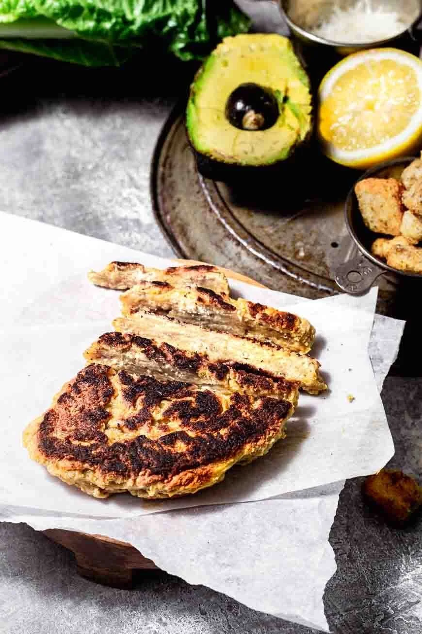 GRILLED BLACKENED VEGAN SEITAN CHICKEN