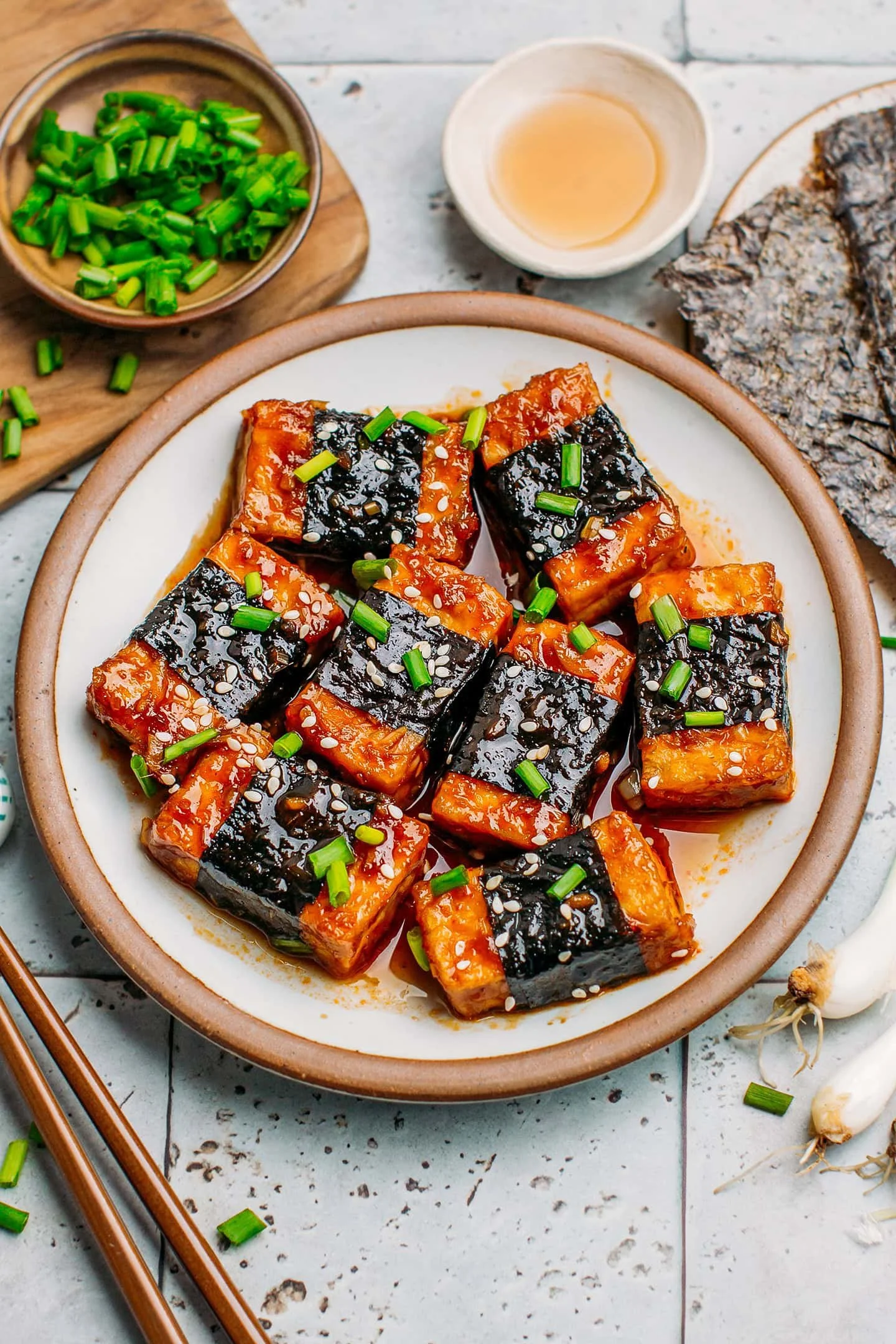 SPICY SEAWEED TOFU ROLLS