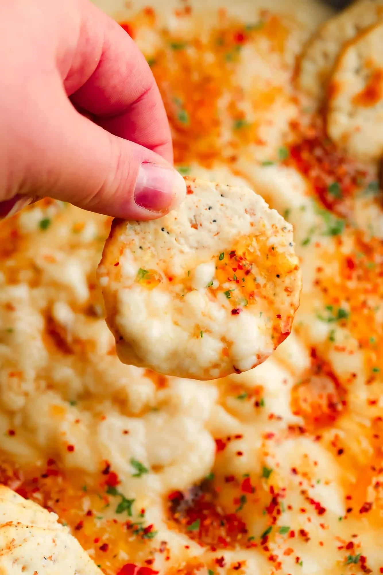 VEGAN BRIE DIP WITH PEPPER JELLY