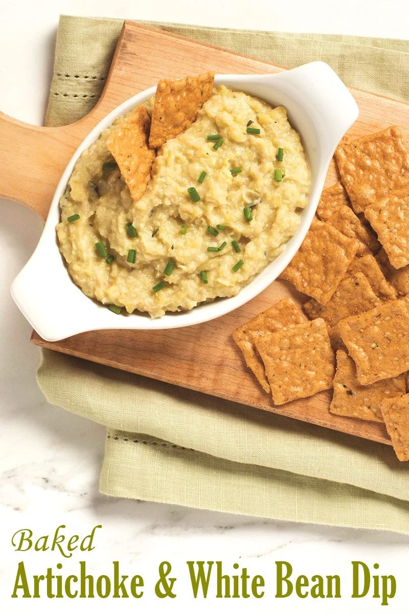 BAKED WHITE BEAN ARTICHOKE DIP