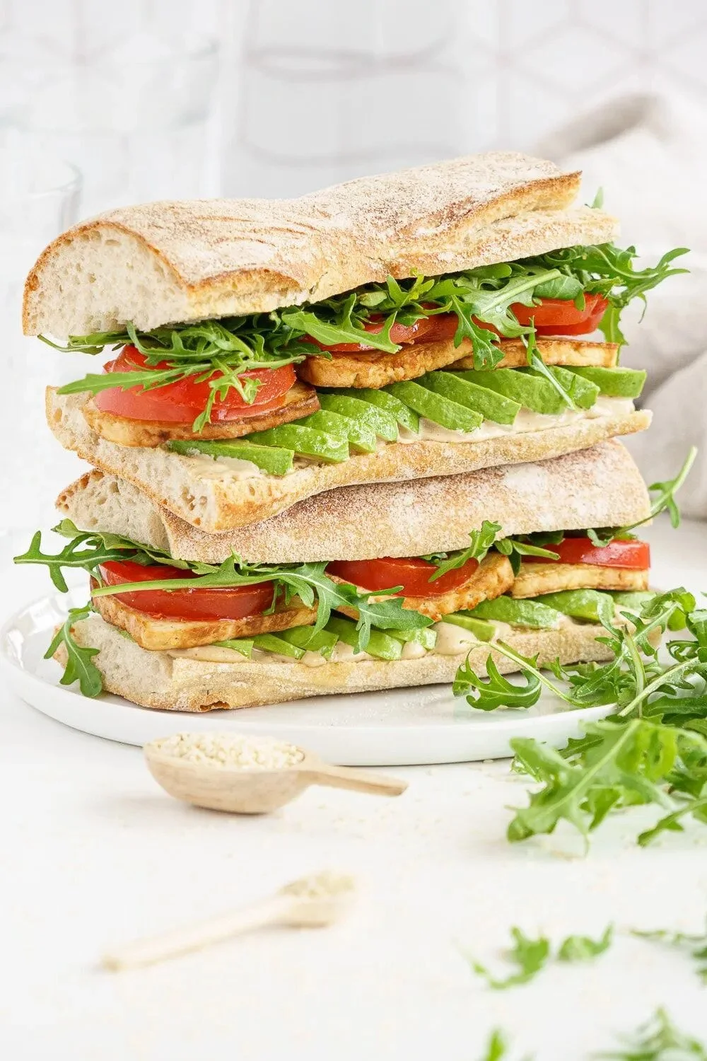 SMOKED TOFU CIABATTA SANDWICH
