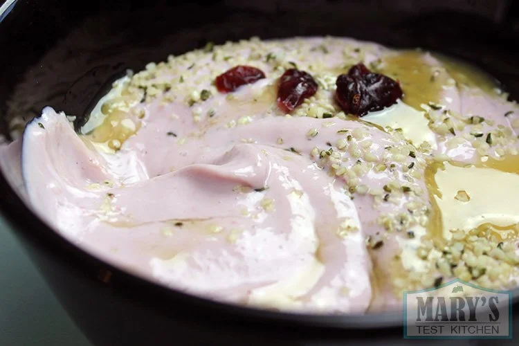 STRAWBERRY SILKEN TOFU BREAKFAST PUDDING