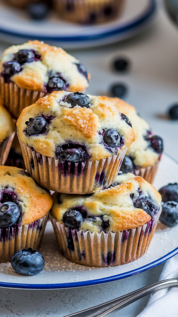 HIGH-PROTEIN, BLUEBERRY VANILLA MUFFINS