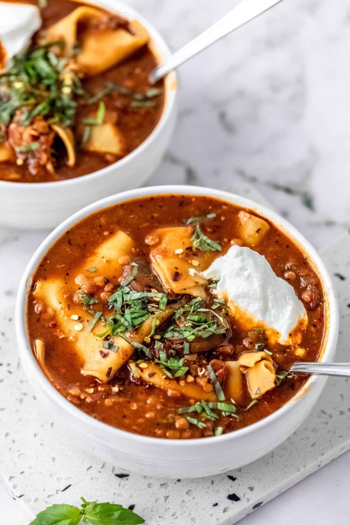 HEALTHY SLOW COOKER LASAGNA SOUP