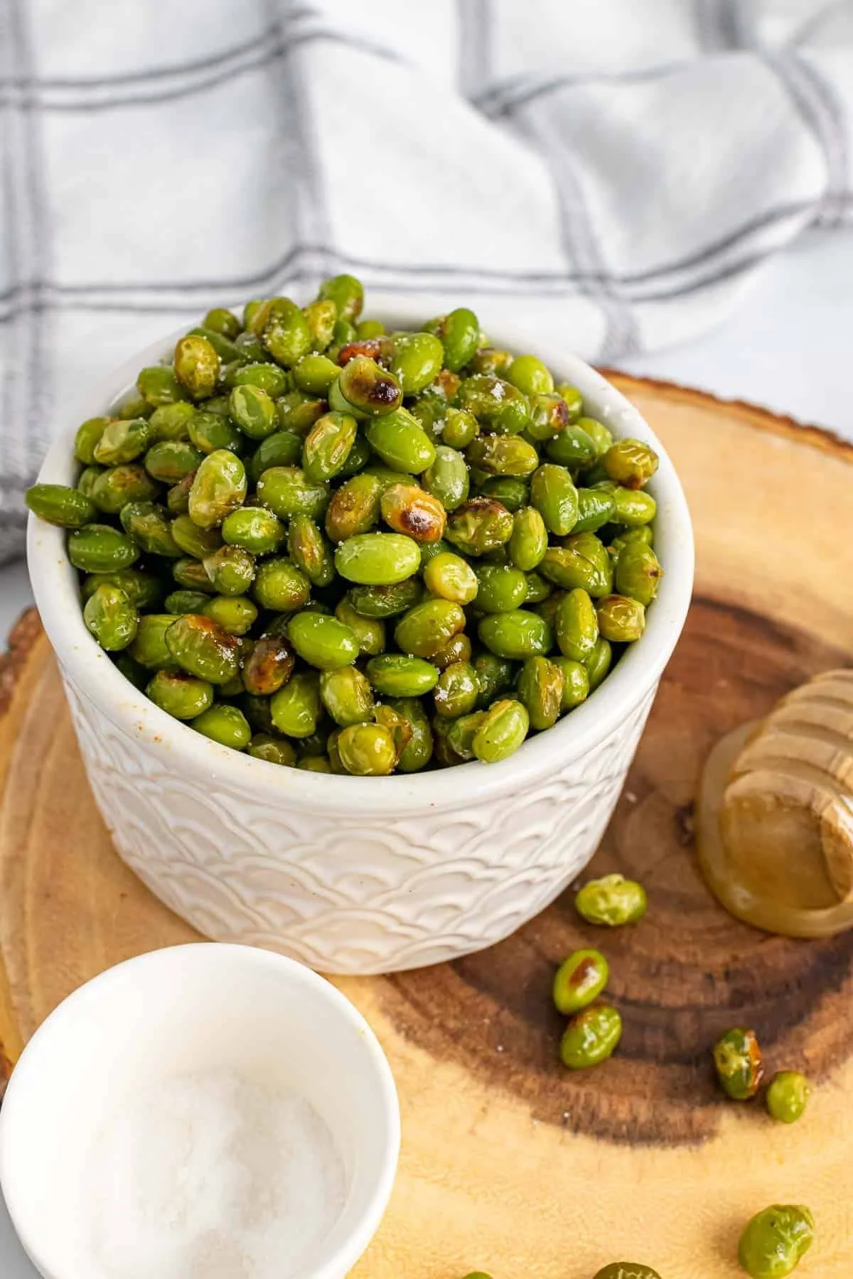 ROASTED EDAMAME WITH WASABI AND HONEY