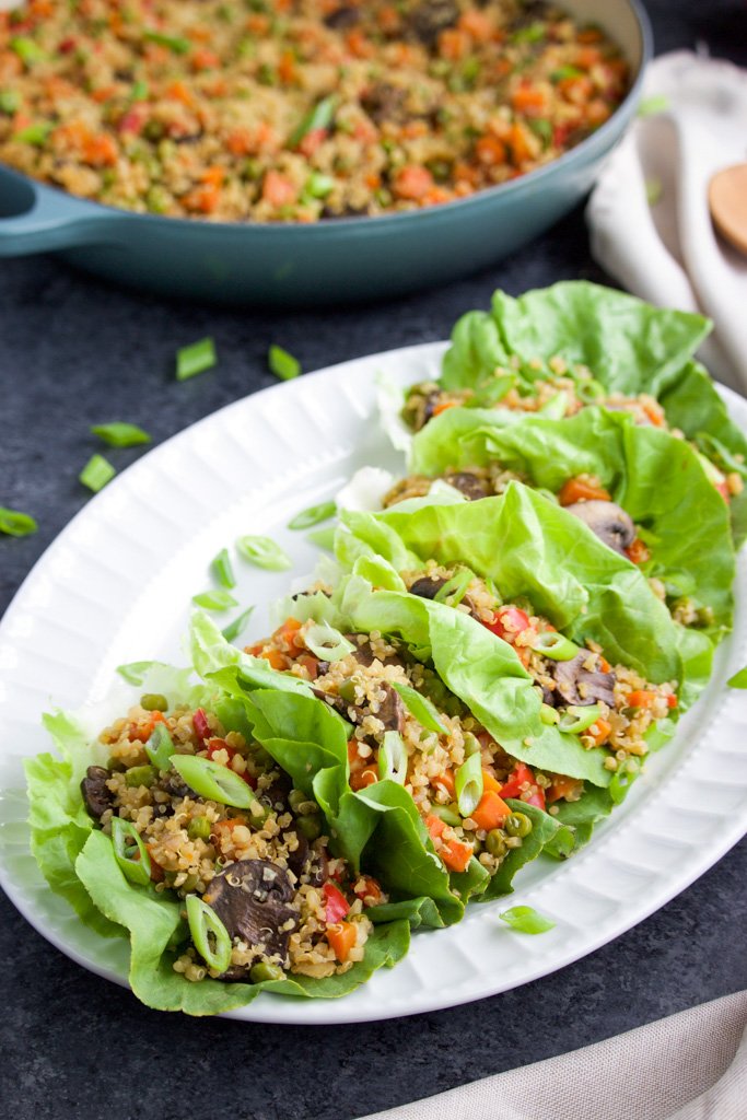 VEGAN QUINOA LETTUCE WRAPS