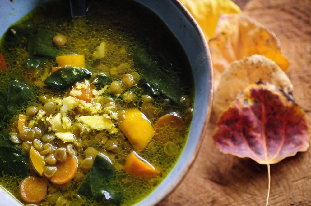 VEGAN GINGER LENTIL SOUP