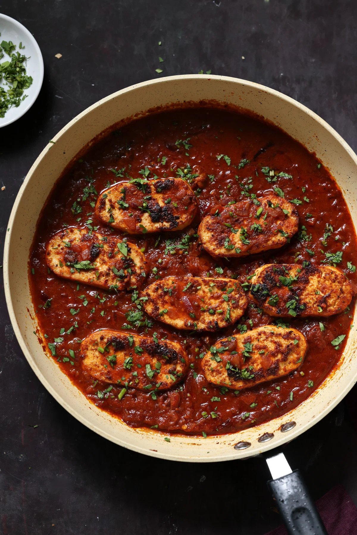 GOAN PERI PERI CHICKEN - TOFU IN INDIAN CHILI GARLIC SAUCE