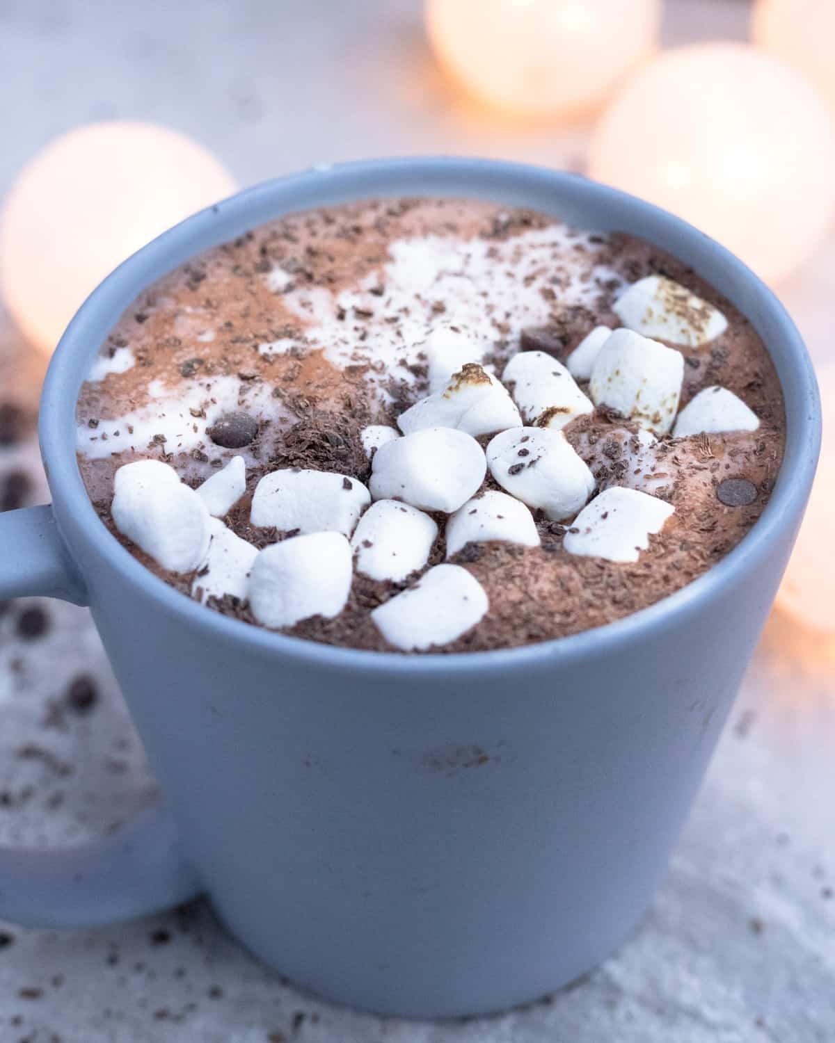 CREAMY PROTEIN HOT CHOCOLATE