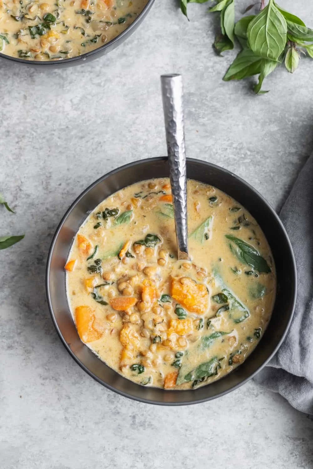 SPICY THAI GREEN CURRY SOUP WITH LENTILS