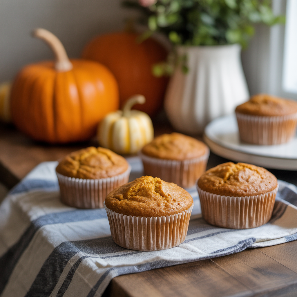 PROTEIN VANILLA PUMPKIN MUFFINS