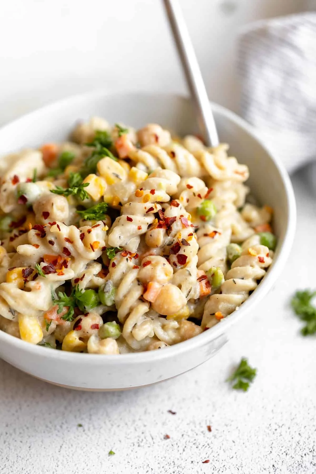 VEGAN CHICKPEA POT PIE PASTA