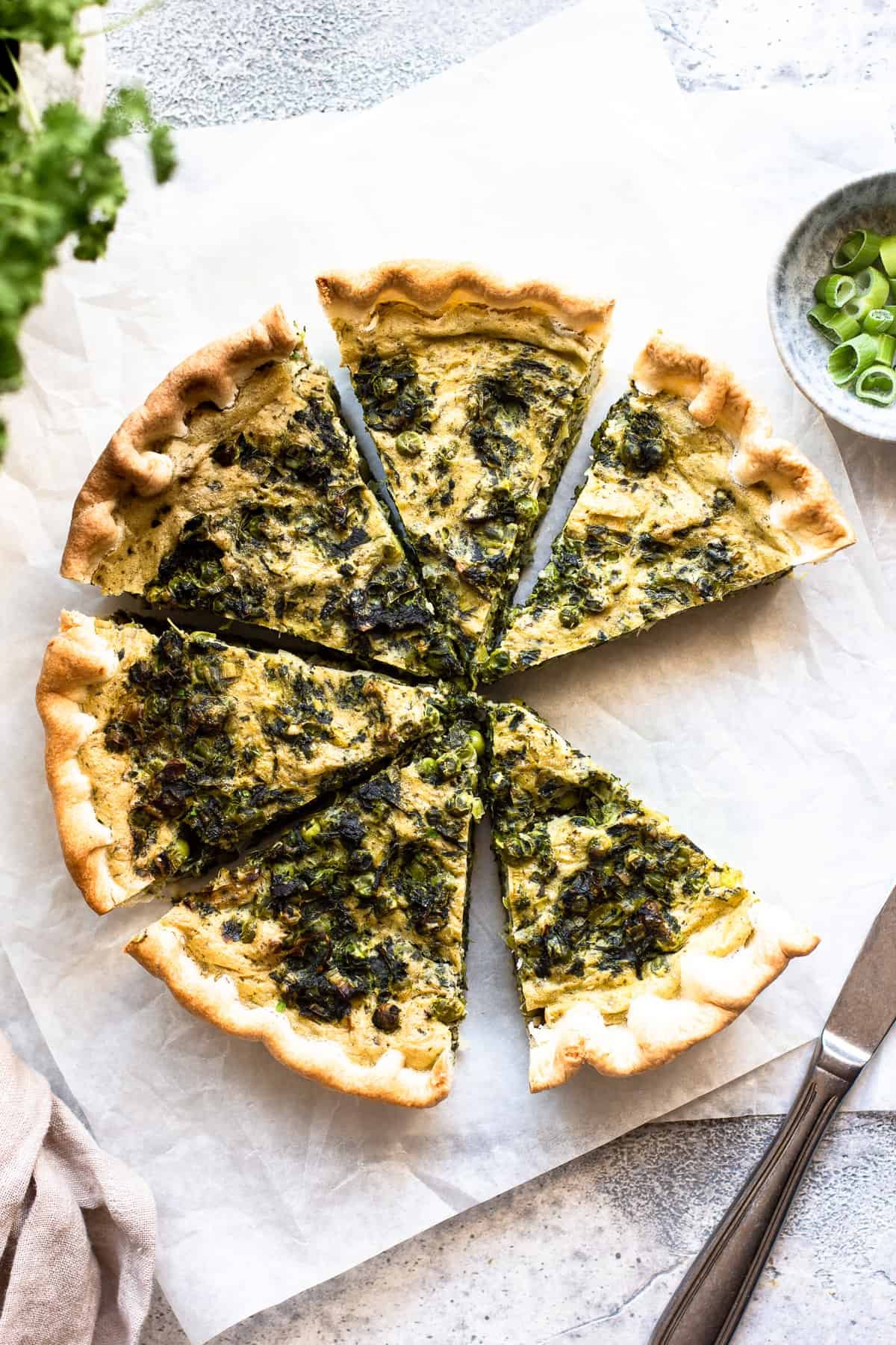 EASY VEGAN SPINACH QUICHE