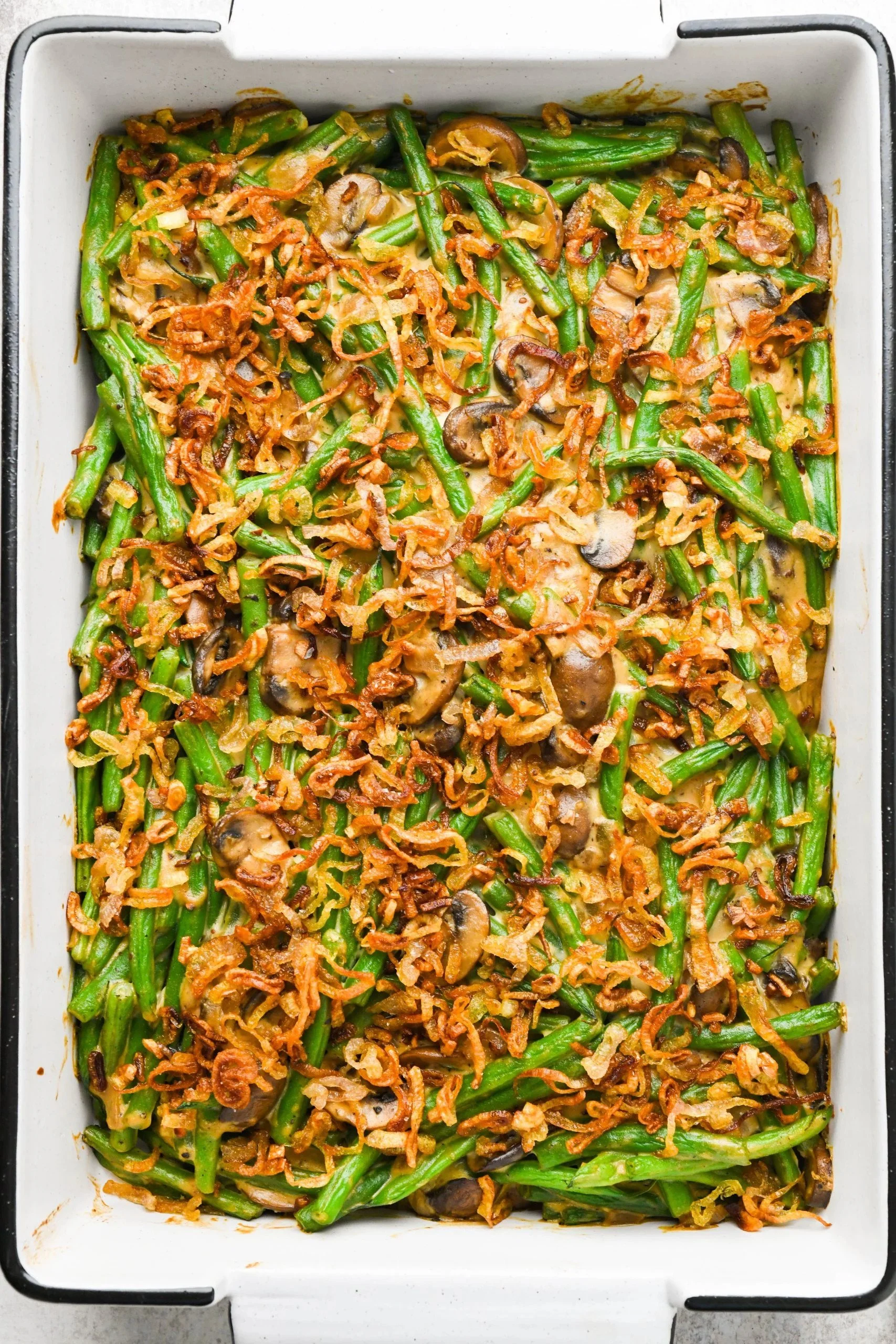 DAIRY FREE CASHEW CREAM GREEN BEAN CASSEROLE