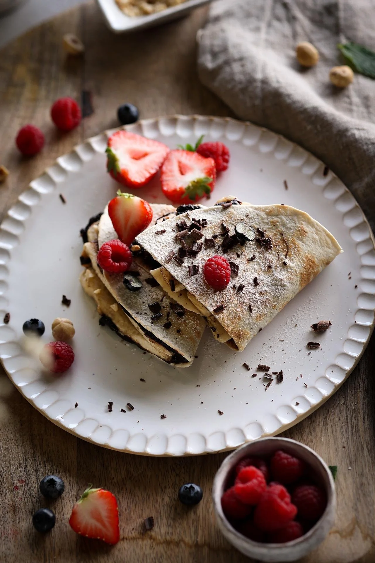 WARM TAHINI CHOCOLATE BANANA WRAP
