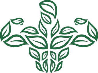 Illustration of a muscular arm flexing with leaf-like patterns; meant to demonstrate high-protein vegan diets