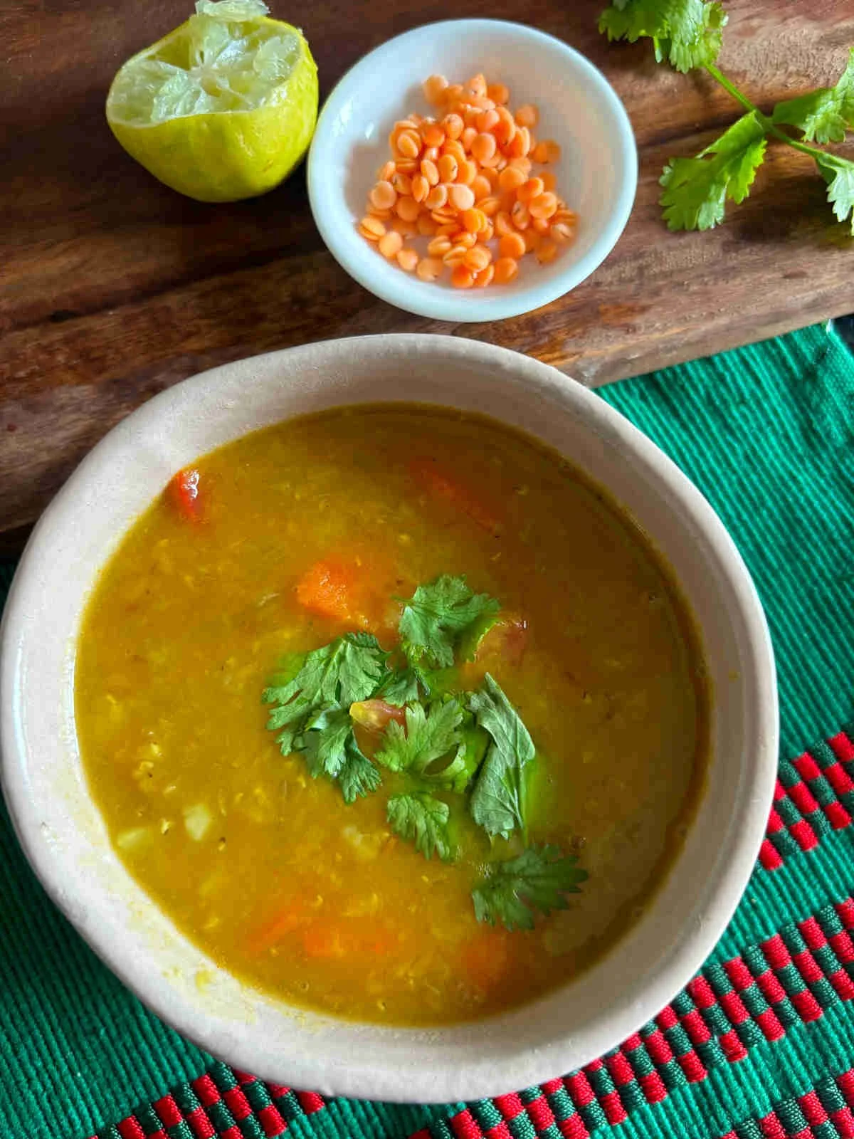 RED LENTILS SWEET POTATO SOUP