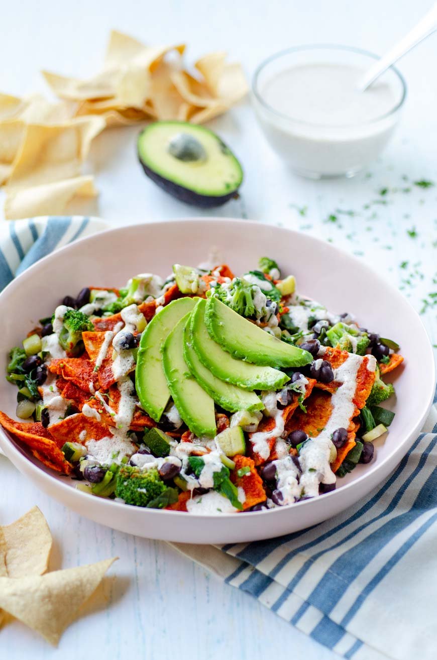 VEGAN CHILAQUILES ROJOS