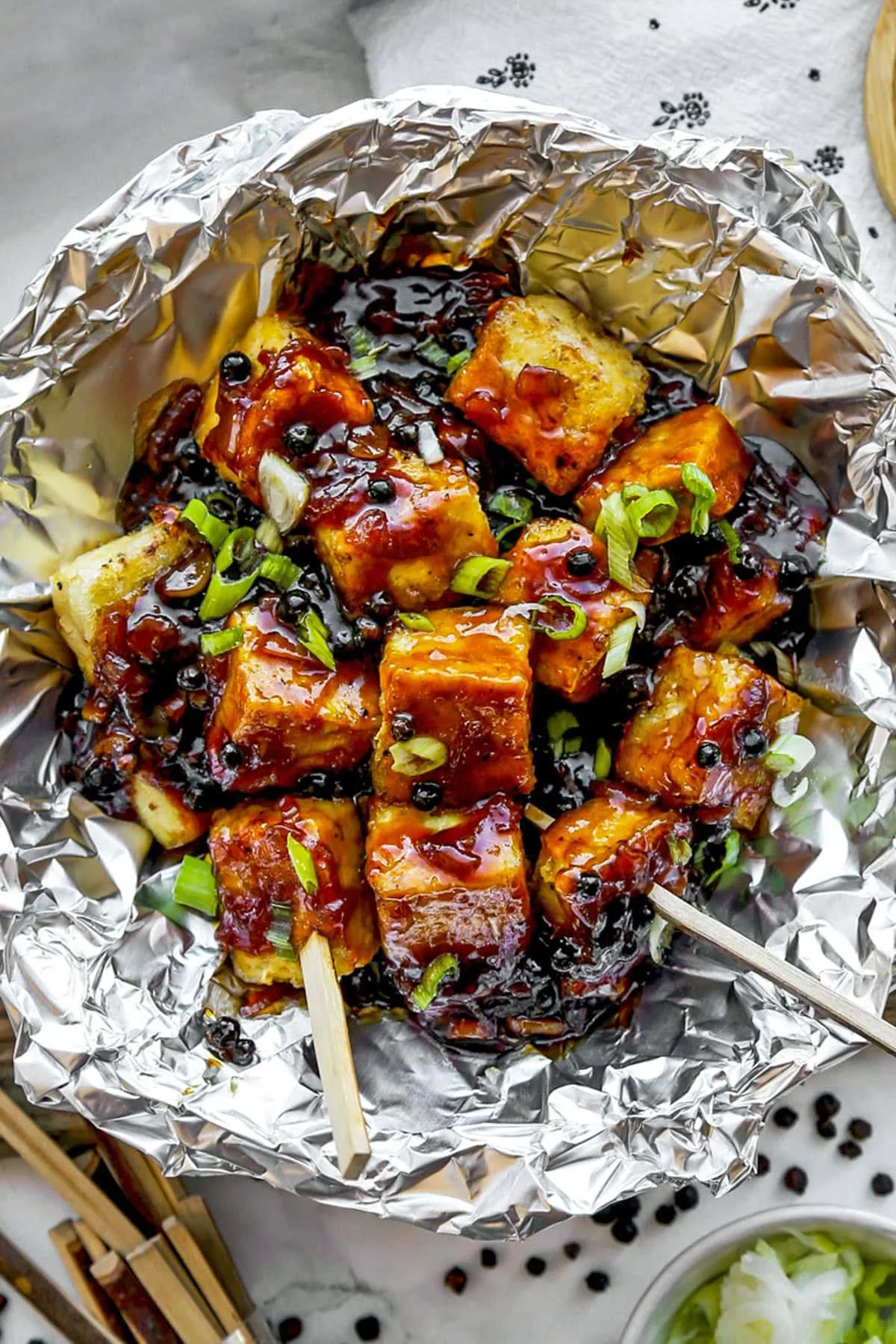 BAKED TOFU WITH BLACK TOFU SAUCE