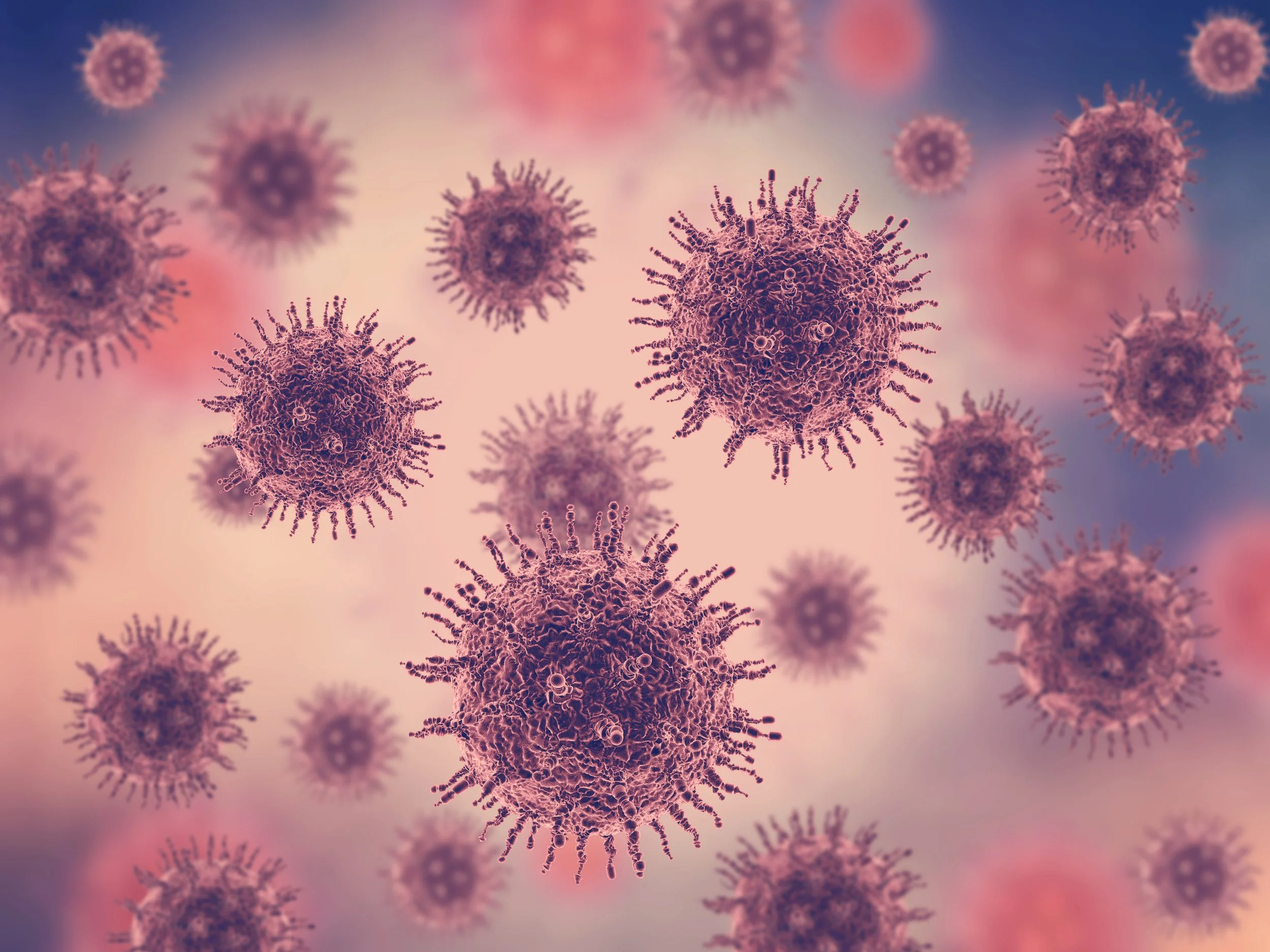 3d medical image with virus cells